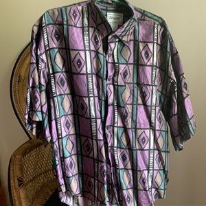 Vintage-100% Silk Men’s shirt 🌴🌺